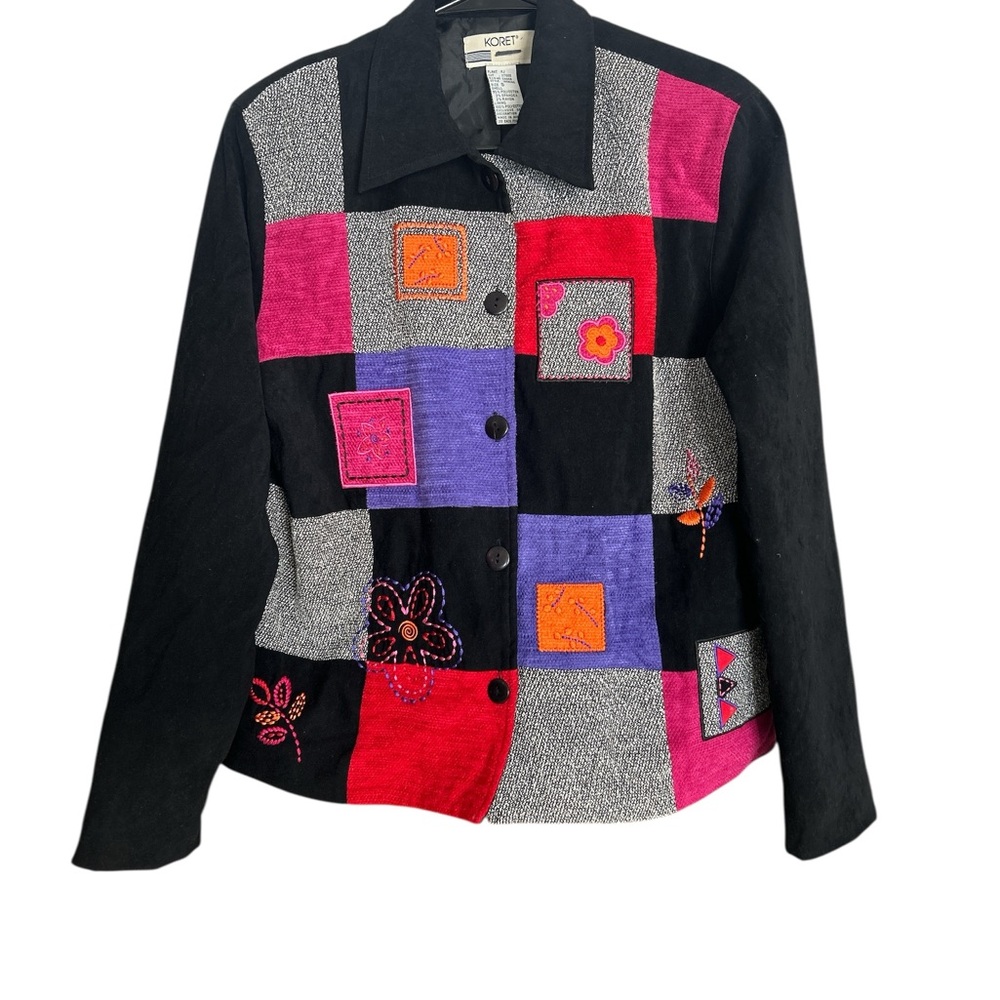 90s Koret Multicolor Patchwork Men's Jacket - image 2